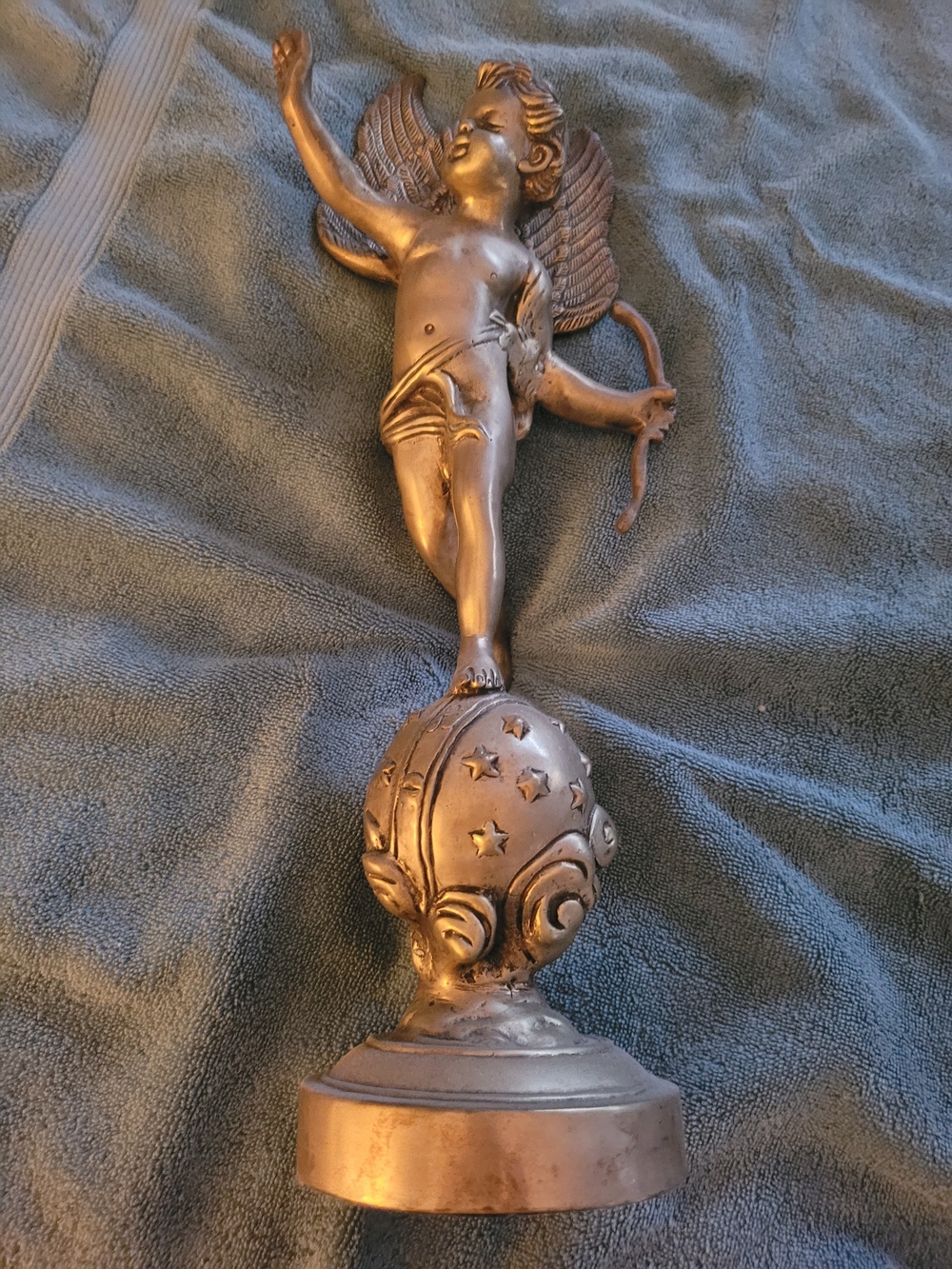 Gold Angel Cherub Sculpture Decorative Accent - Picture 2 of 2